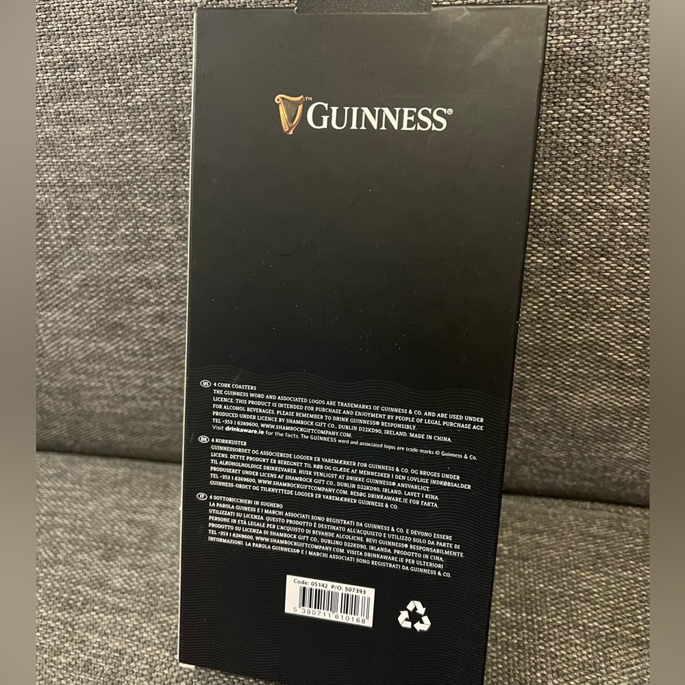 Guinness Cork Coaster Set - Picture 6 of 6
